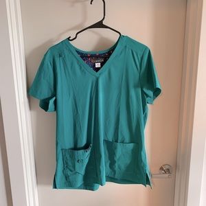 Koi Hunter Green Medium Scrub Top